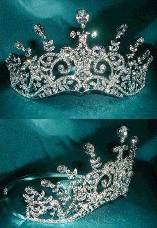 Corona de Cristal Swarovski Leaey-Spray Tiara 1905 English