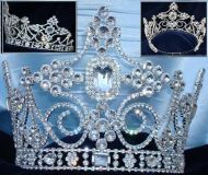 Corona PLATEADA ajustable de Cristal UNISEX para Rey o Reina