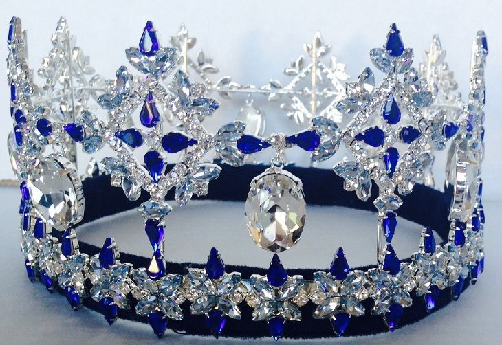 Corona DORADA ajustable de Cristal para reina, princesa o novia